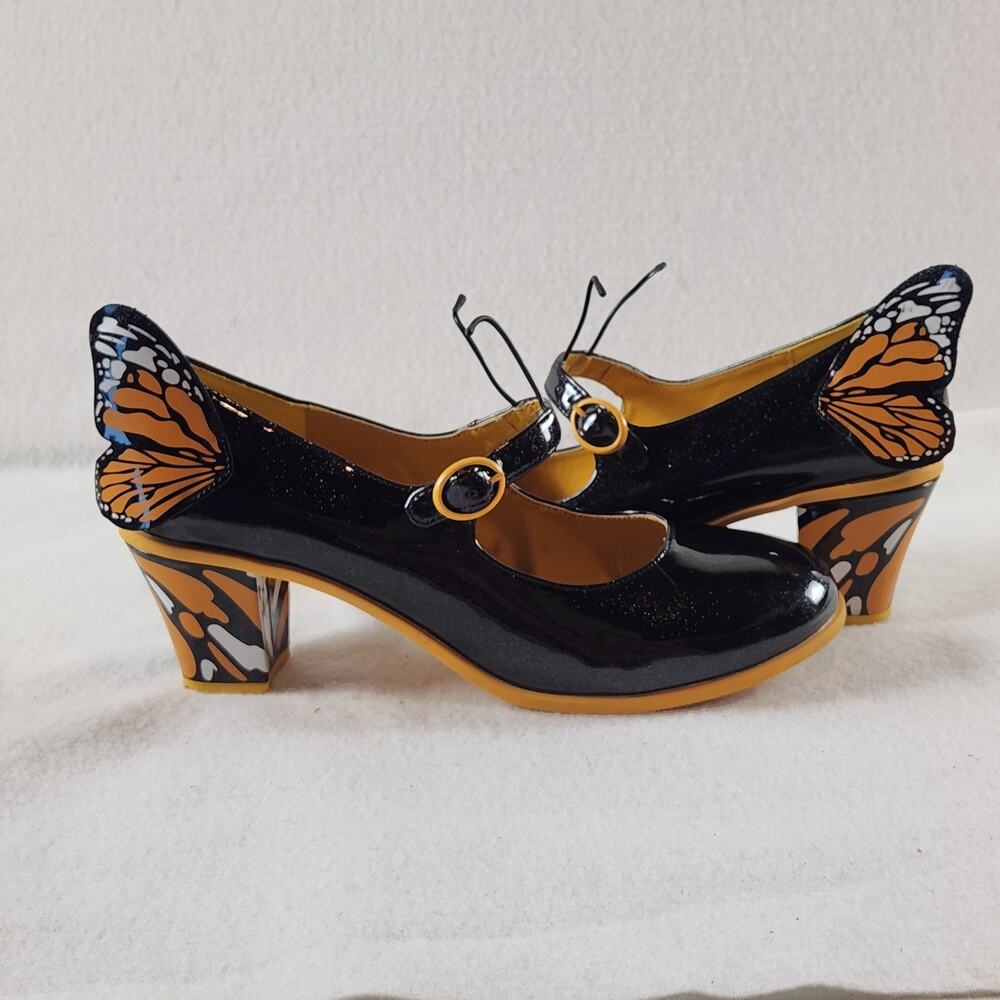 Hot Chocolate Design Chocolaticas Rare Monarch Butterfly Mary Jane Heels Sz 11